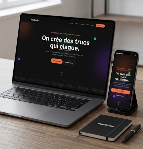 Aperçu du site Pixel Studio